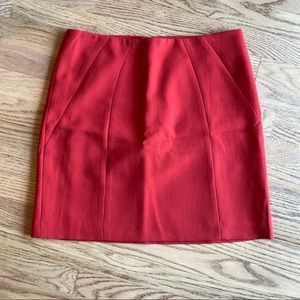Red LOFT Shift Skirt